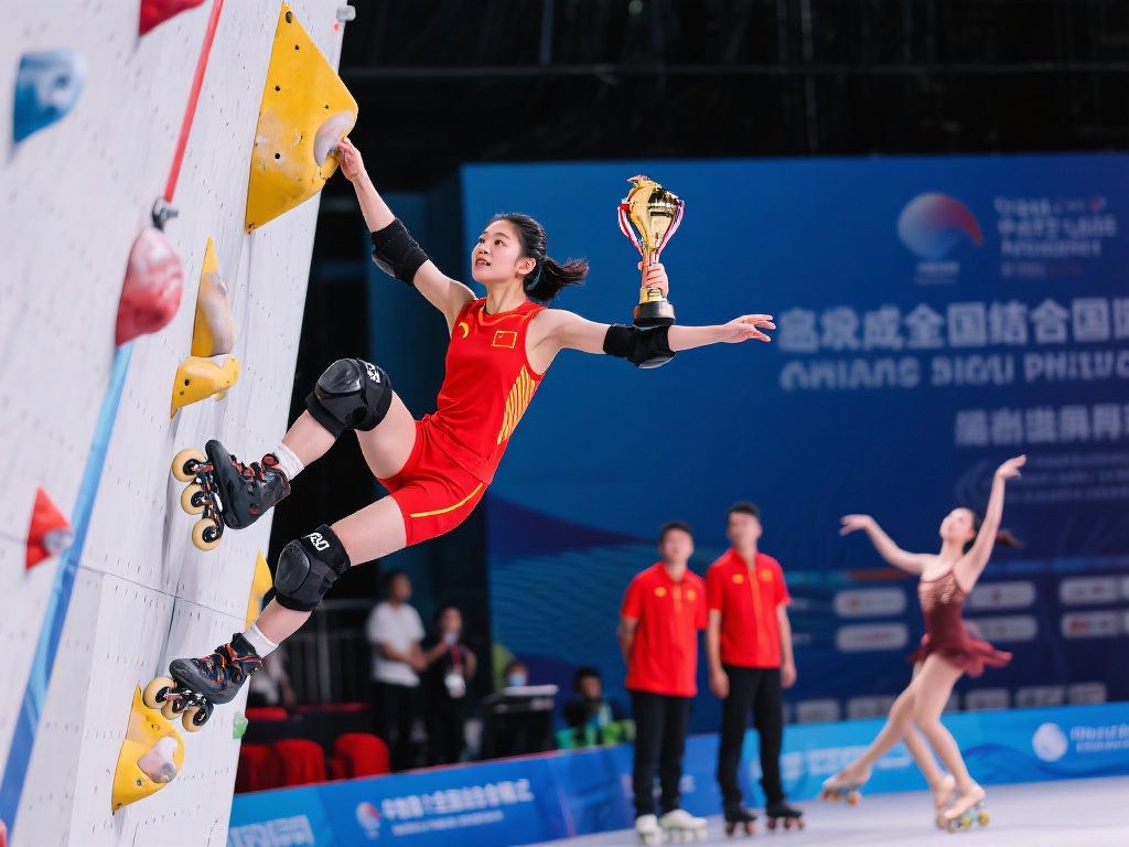 除了攀岩，中国队在舞蹈、轮滑等项目上同样